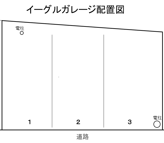 イーグルガレージの駐車配置図