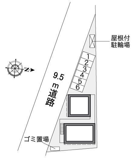 バンリュハウス(36117)の駐車配置図