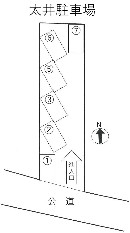 太井駐車場の駐車配置図