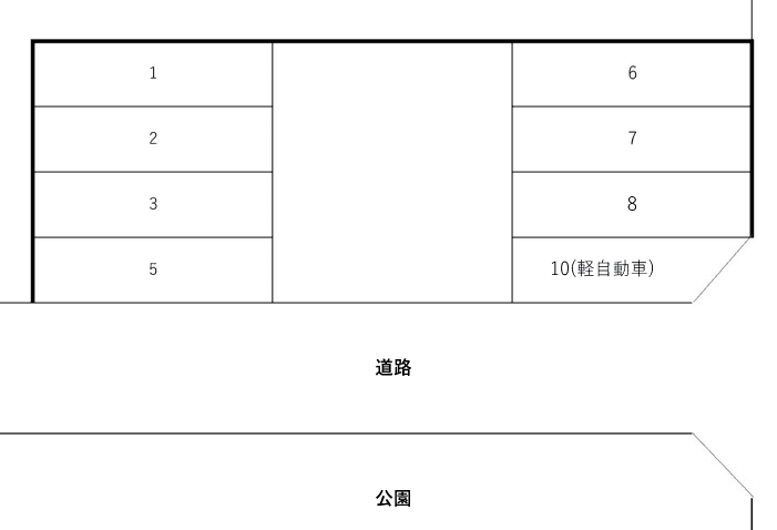 月極鈴富パーキングの駐車配置図