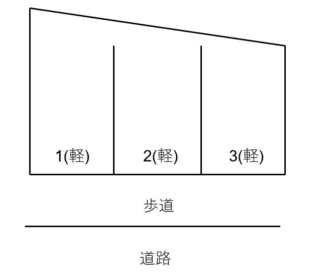 中島一丁目駐車場の駐車配置図