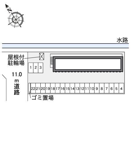 ミラクⅢ(40438)の駐車配置図
