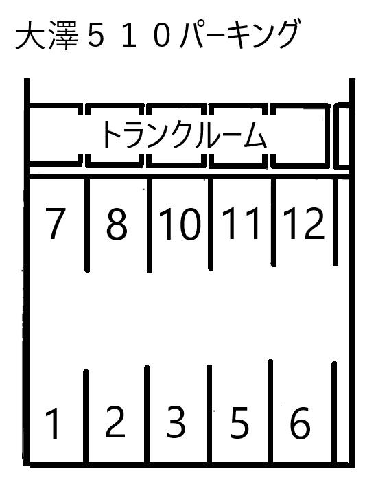 大澤５１０パーキングの駐車配置図