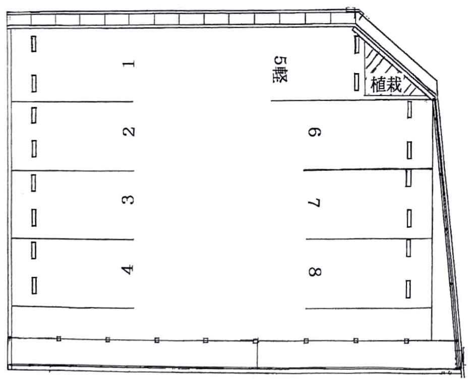 橋本パーキングⅡの駐車配置図