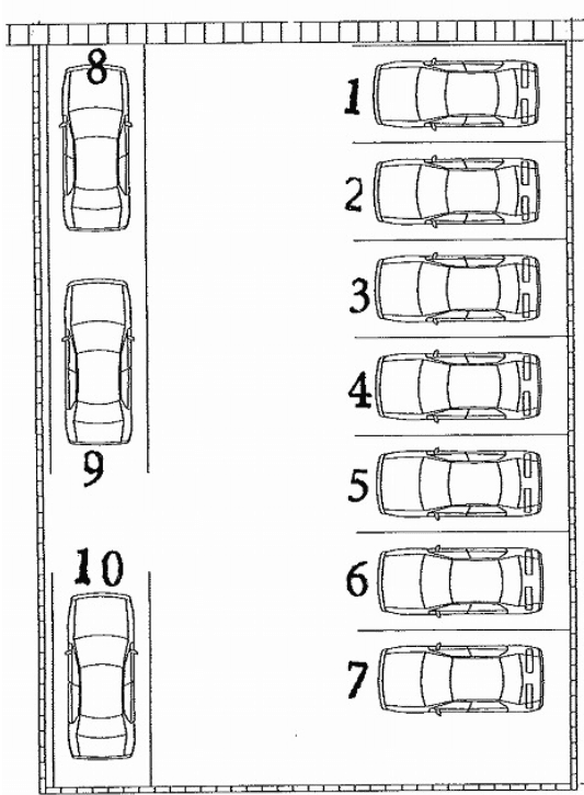 パークよし町１の駐車配置図