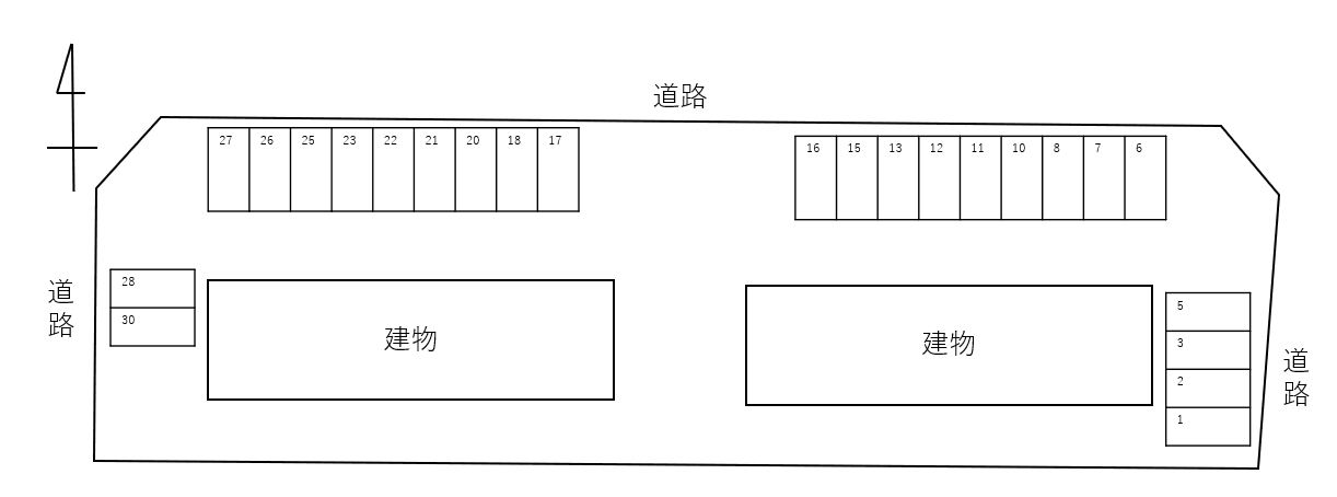 フラワーヒルズ　Ａの駐車配置図