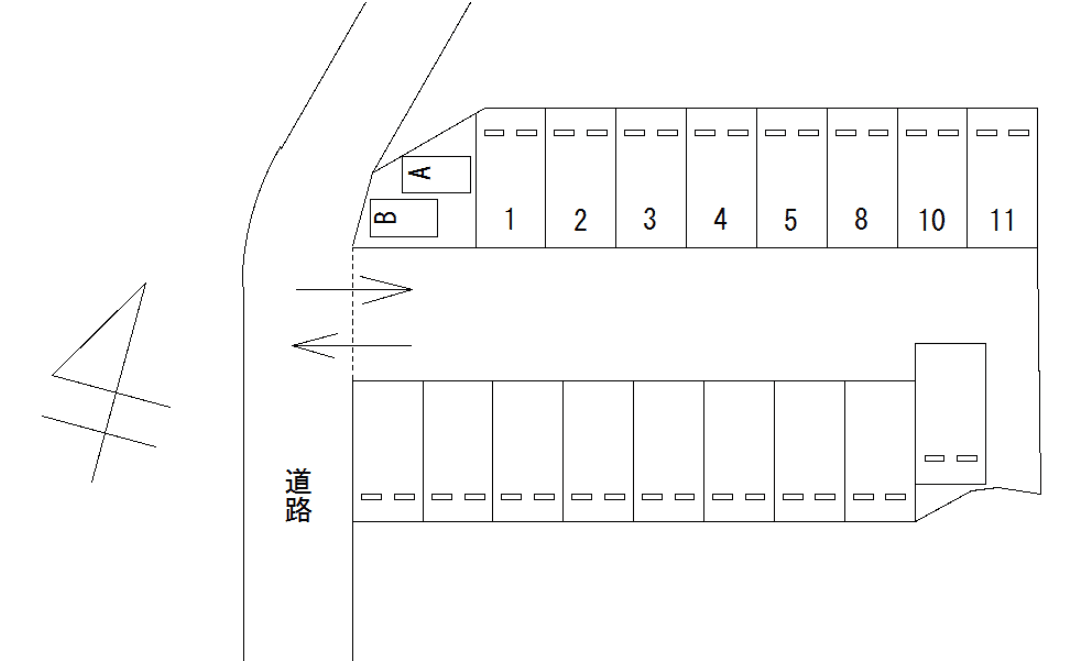 FK瀬川2丁目4-46バイク駐車場 (バイク専用)の駐車配置図