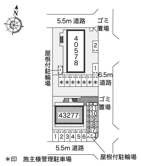 夕映え(43277)の駐車配置図