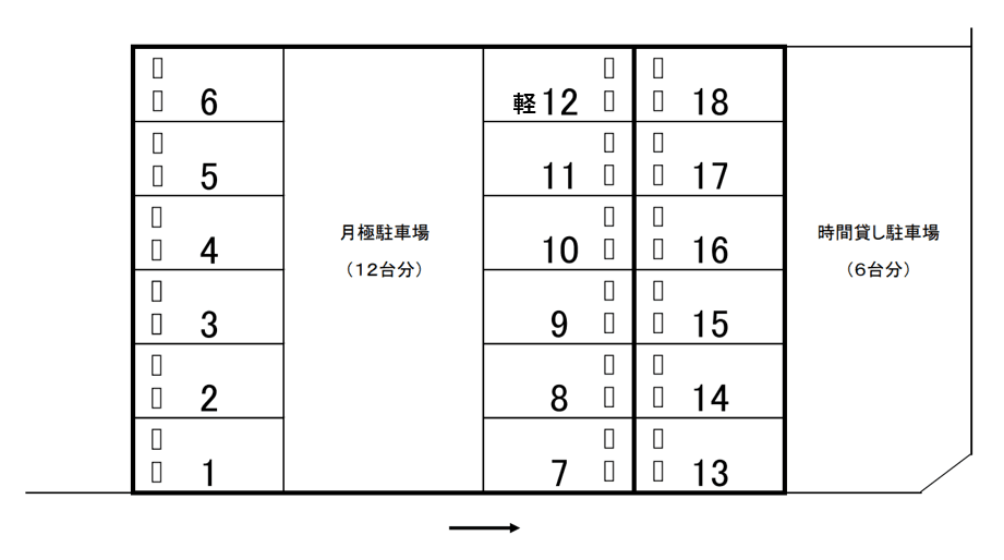 MAYパーク篠原の駐車配置図