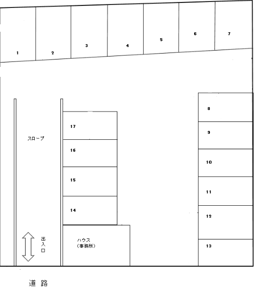 走井ＭＰの駐車配置図