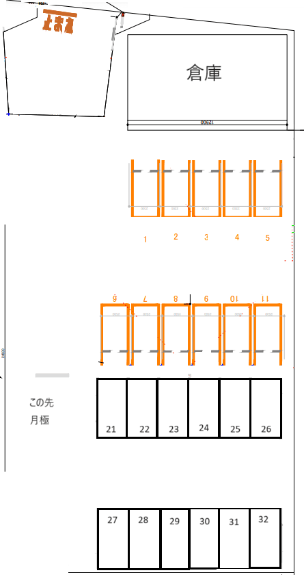 ふじみ野大井駐車場の駐車配置図