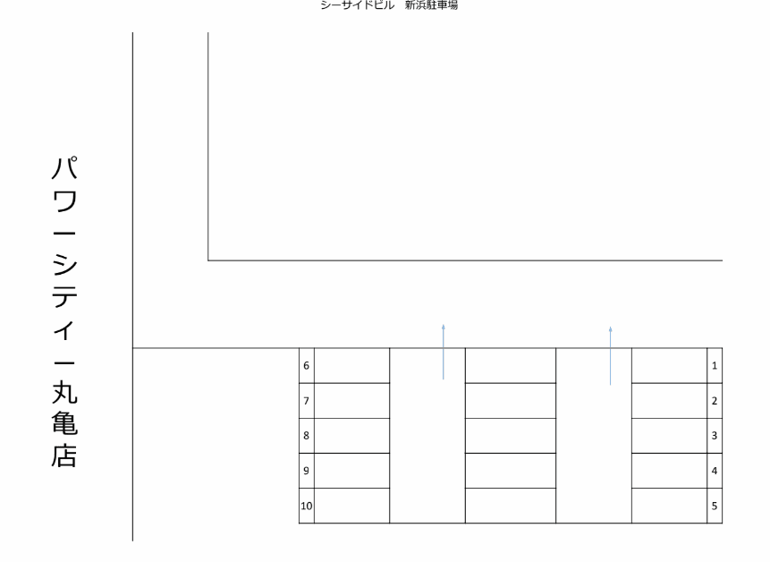 新浜町駐車場(シーサイドビル）の駐車配置図