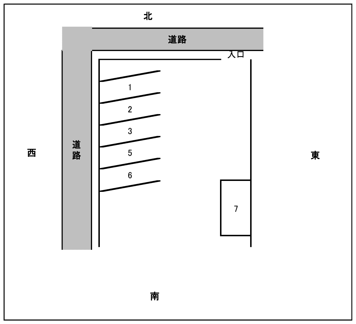 常滑パーキングの駐車配置図