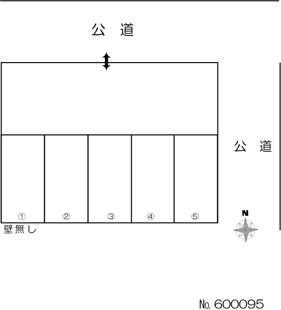 北原山町鳴湫(坂口)駐車場の駐車配置図