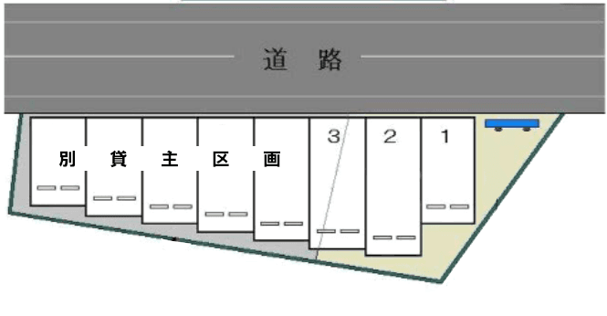 鈴木桜川駐車場(№01～№03)の駐車配置図