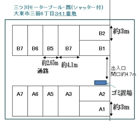 三ツ川MP(西)の駐車配置図