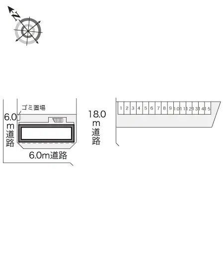 ＪＡＭ(18028)　敷地外駐車場の駐車配置図