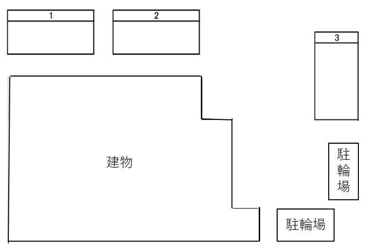 ウィズナスコート宝ヶ池の駐車配置図