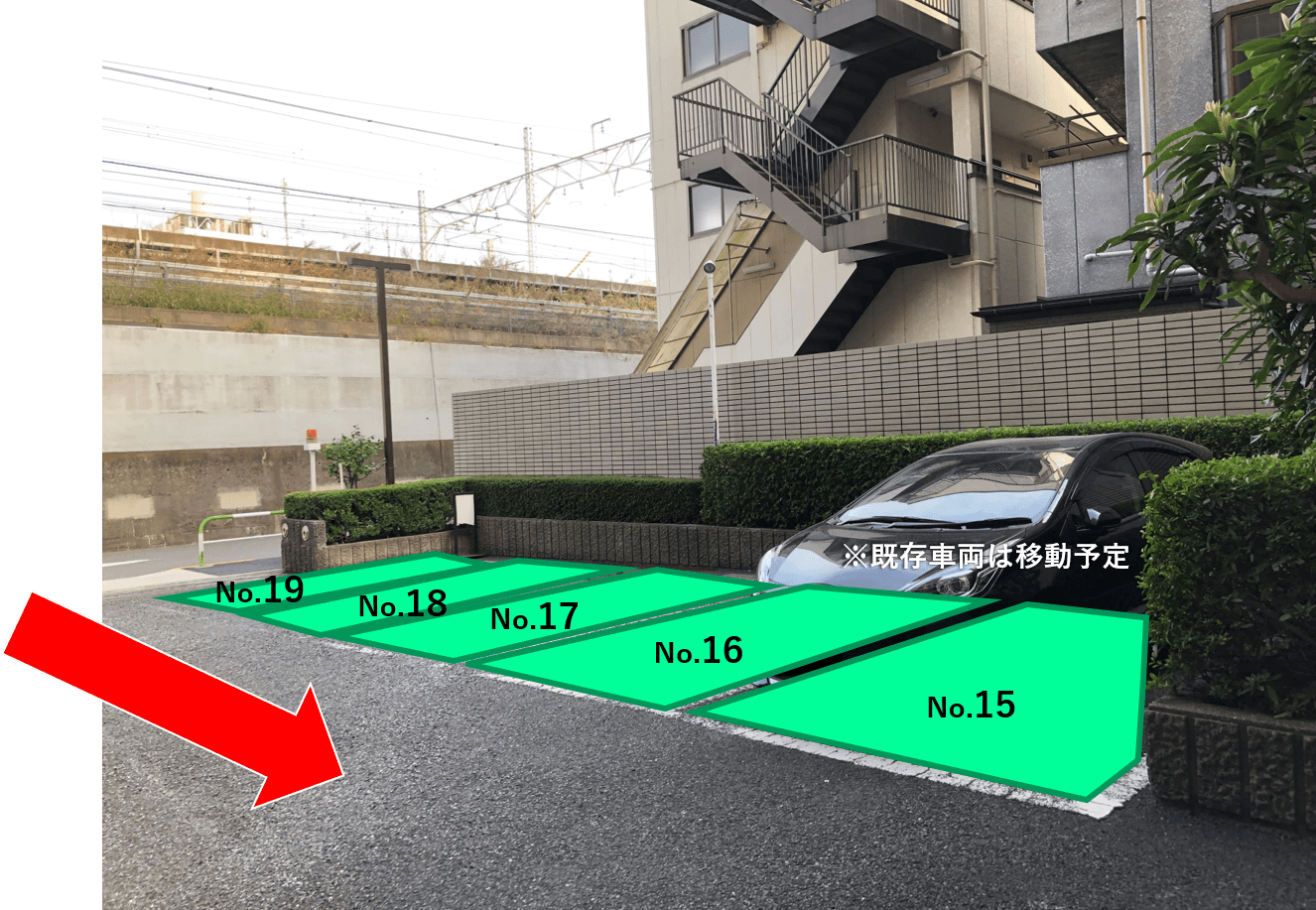 東田端１丁目駐車場の外観・駐車場イメージ2枚目