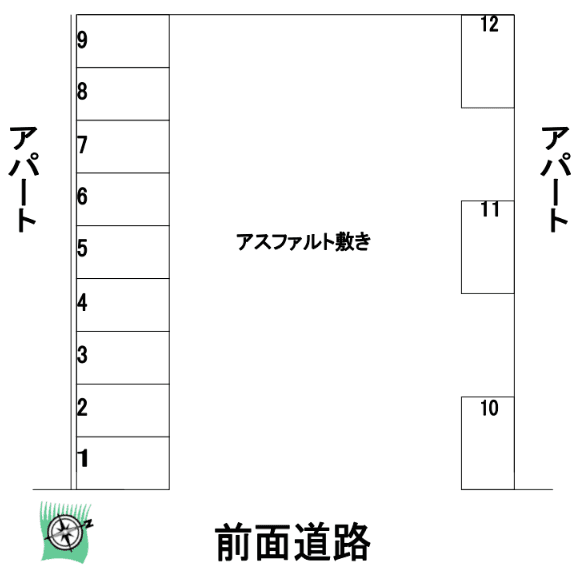 保田マサエ　駐車場の駐車配置図