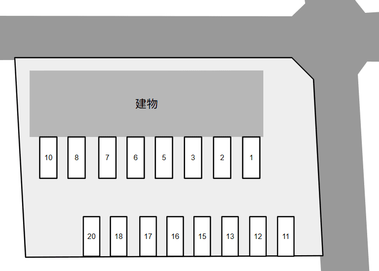 トランキル　鳴瀬の駐車配置図