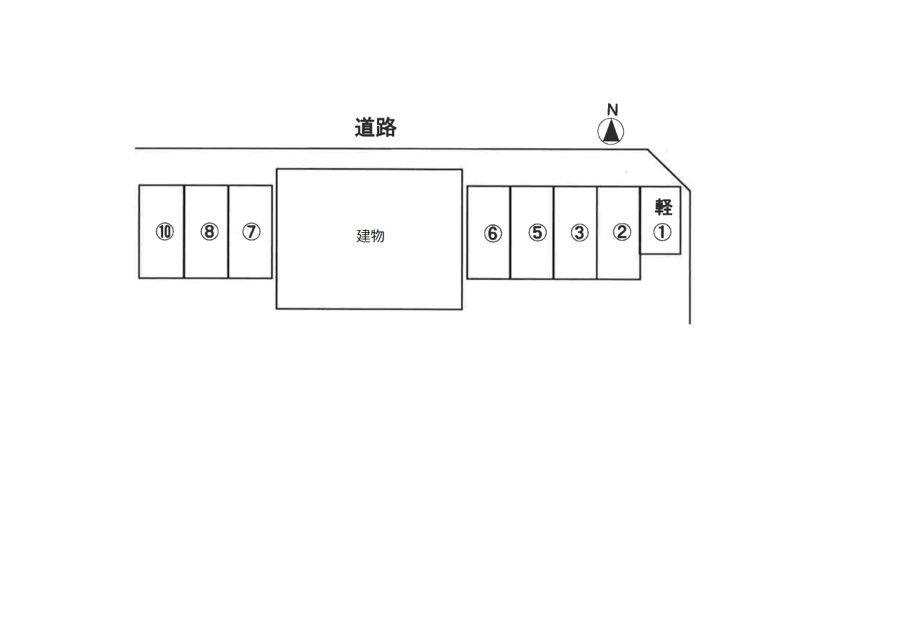 メゾン　ド　フルーレの駐車配置図