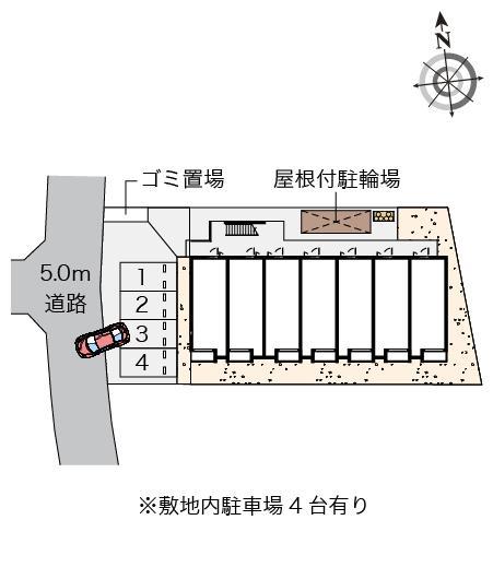 ミランダ光彩ＷＥＳＴ(55843)の駐車配置図