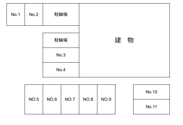 メゾン・ド・ジュピターの駐車配置図