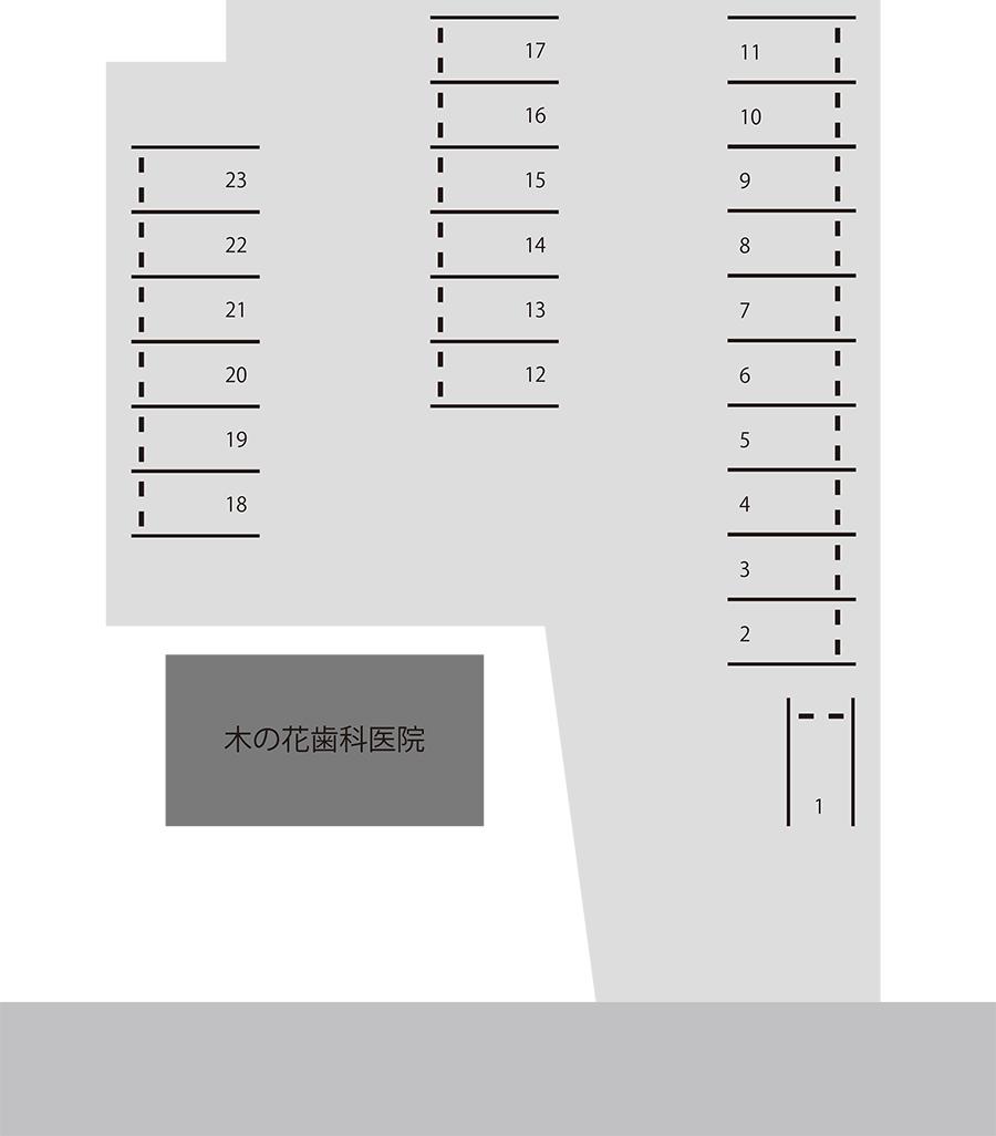 堂庭伊藤駐車場の駐車配置図