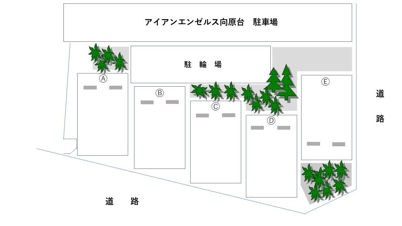 アイアンエンゼルス向原台駐車場の駐車配置図