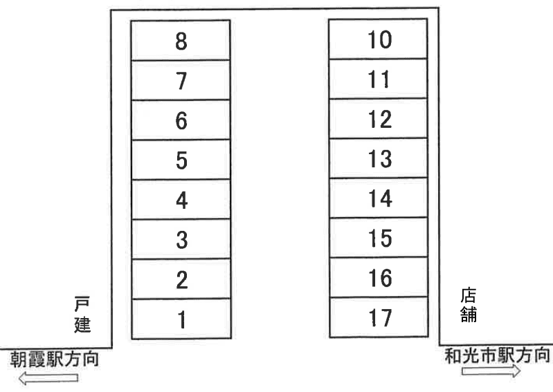 細野根岸台Ｐの駐車配置図