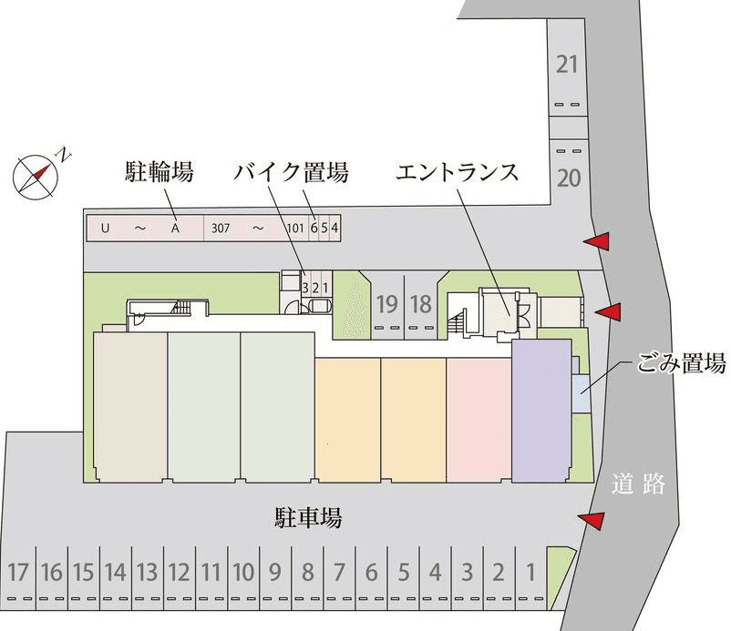 トトローネの駐車配置図