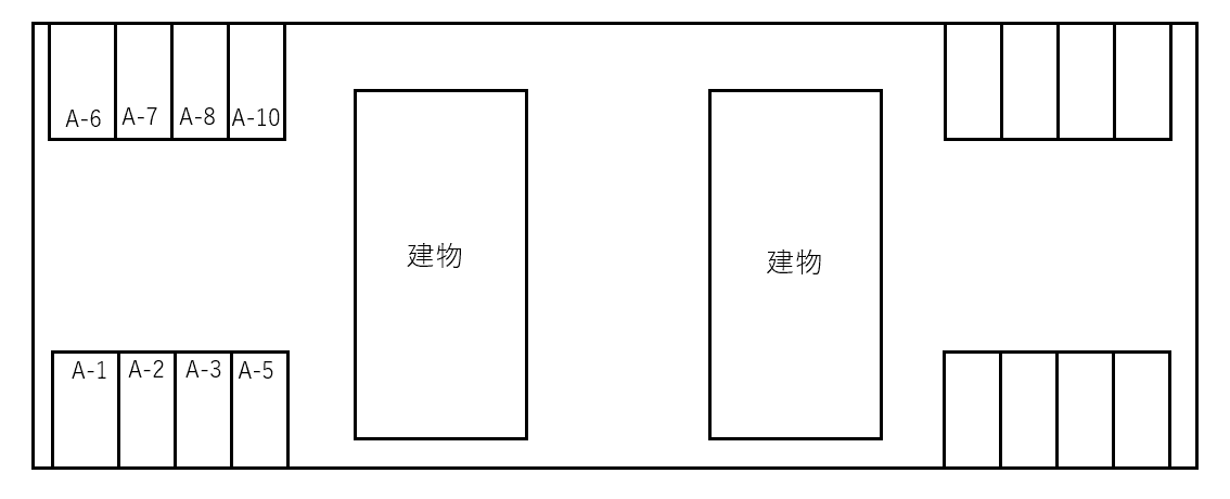 サンライズＡの駐車配置図