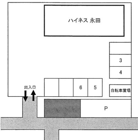 シャトル永田第二駐車場の駐車配置図