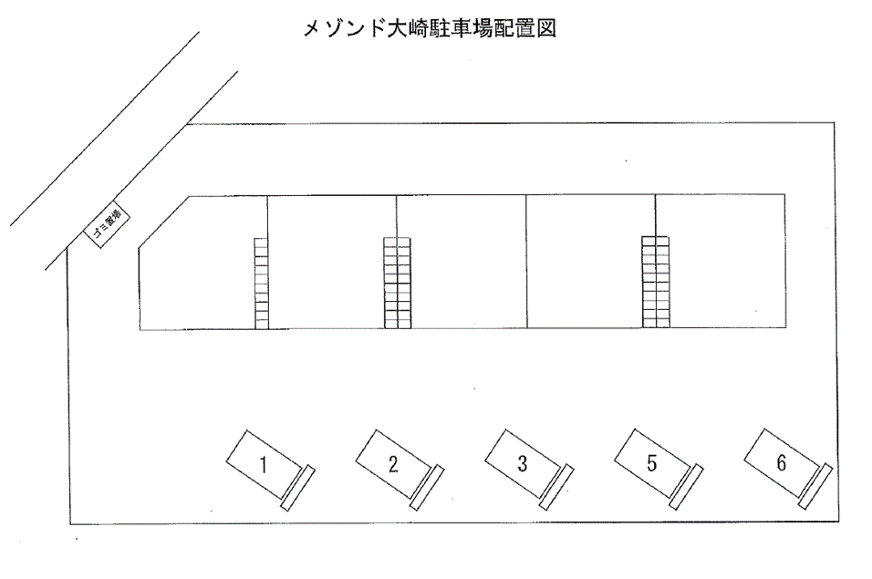 メゾンド大崎駐車場の駐車配置図