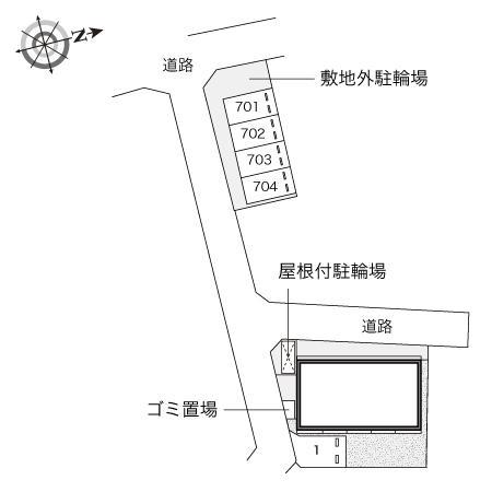 レオネクストＮＡＮＡ(44290) 敷地外駐車場の駐車配置図