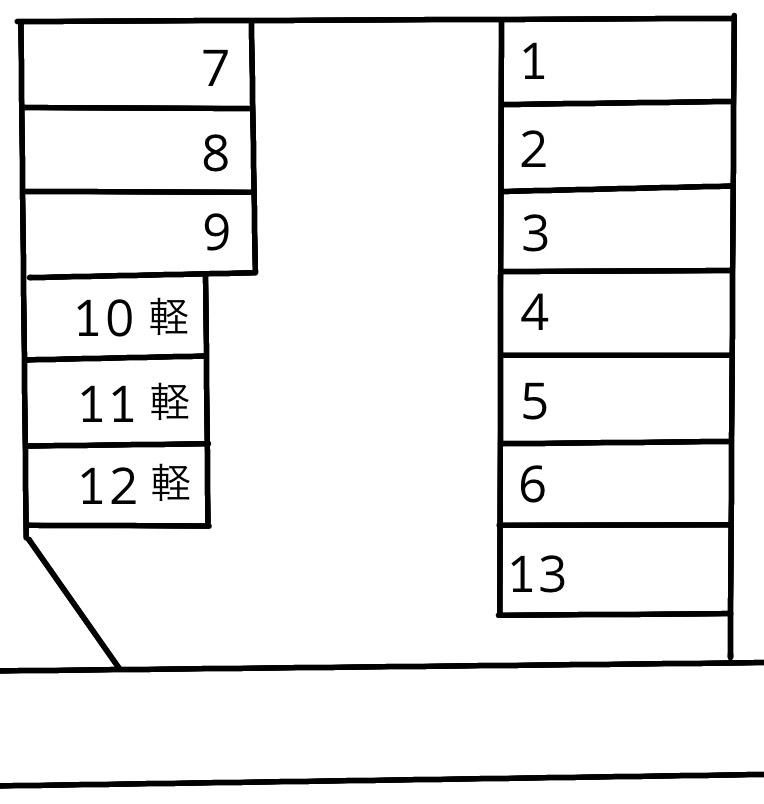 花園町駐車場の駐車配置図