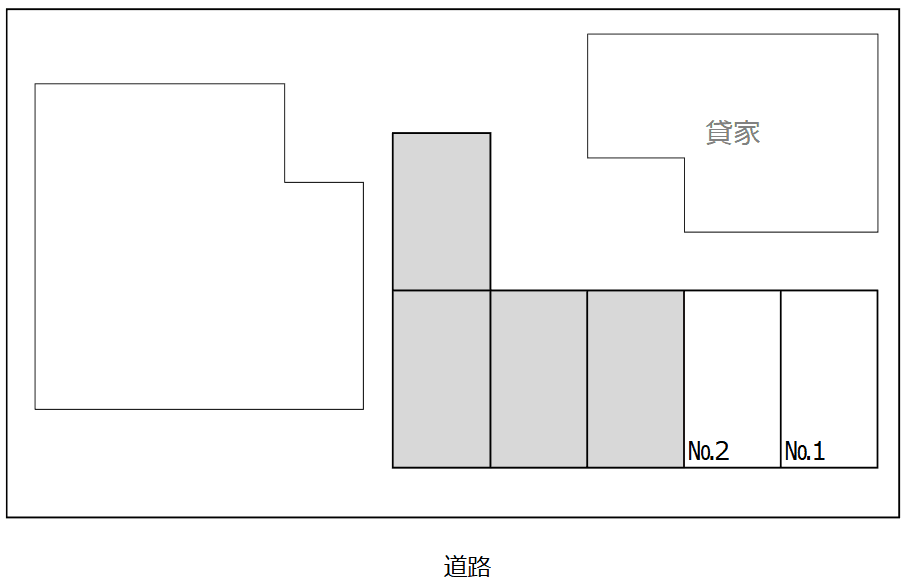 南大町１丁目パーキングの駐車配置図