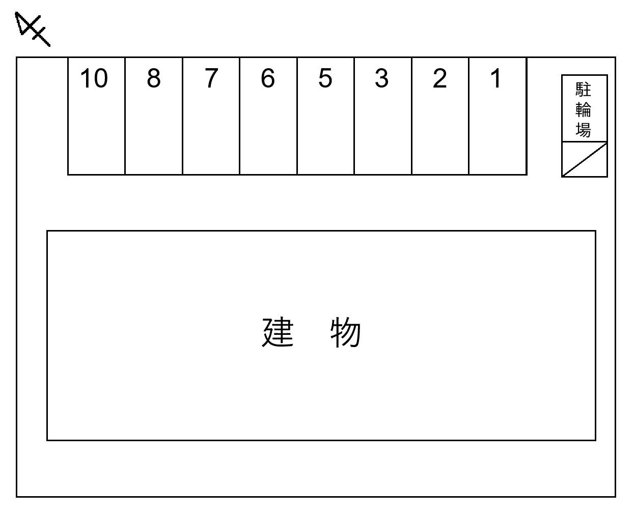 Ｐｅｒｓｉｍｍｏｎ Ａ棟の駐車配置図