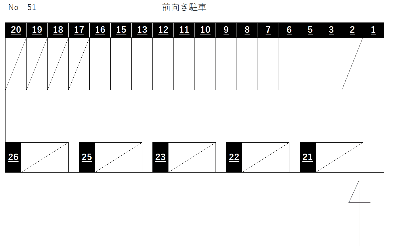 No.51の駐車配置図