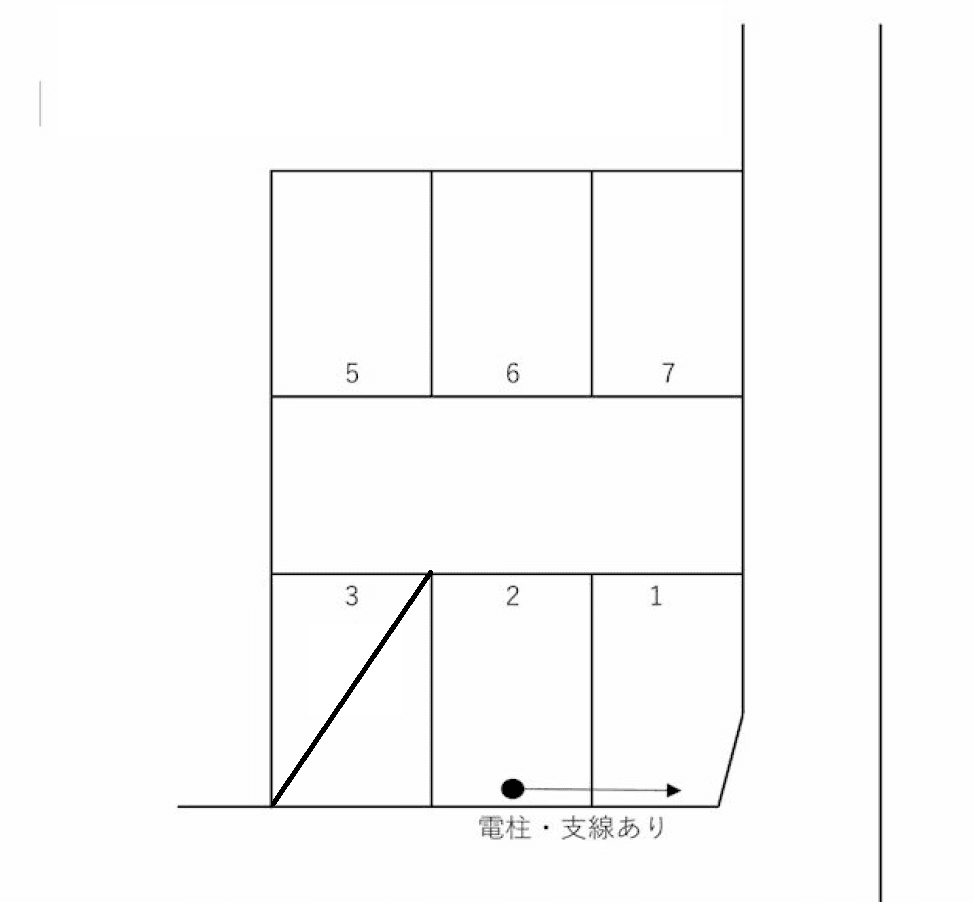 木下Ⅲパーキングの駐車配置図