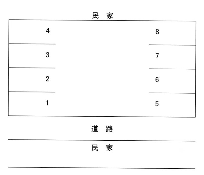 稲葉駐車場の駐車配置図