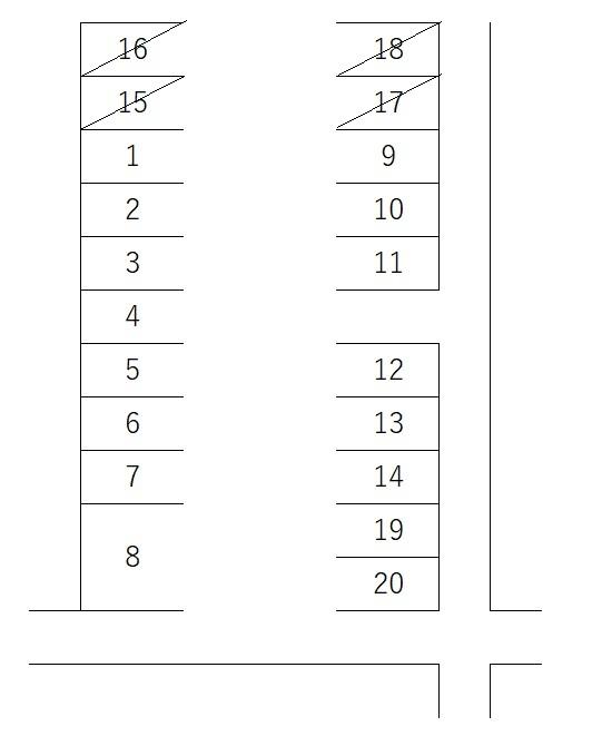 入野町10711-1の駐車配置図