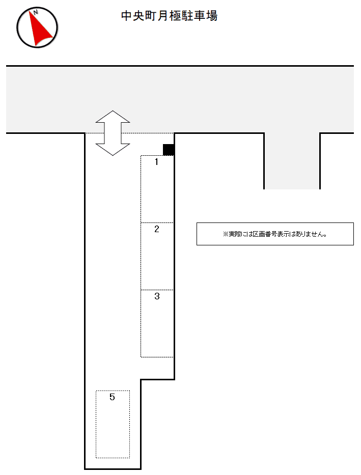 中央町月極駐車場の駐車配置図
