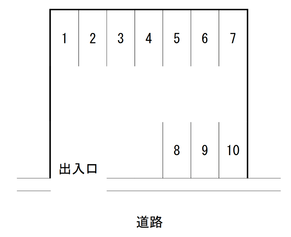 北33条西2丁目駐車場の駐車配置図