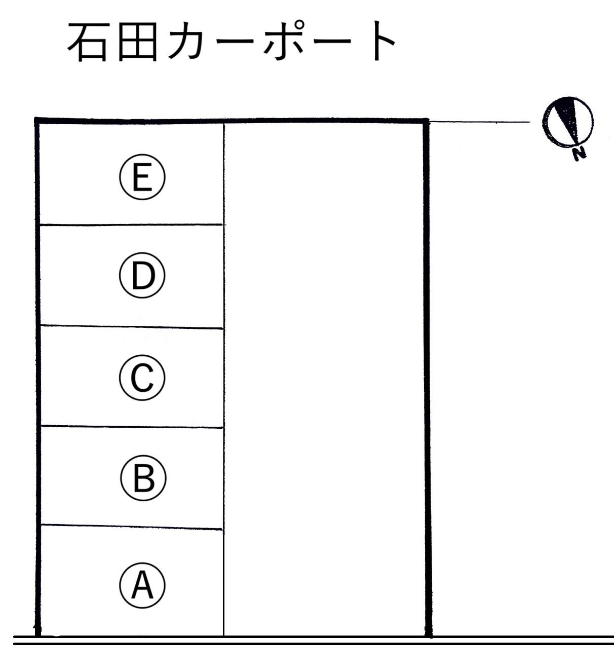 石田カーポートの駐車配置図