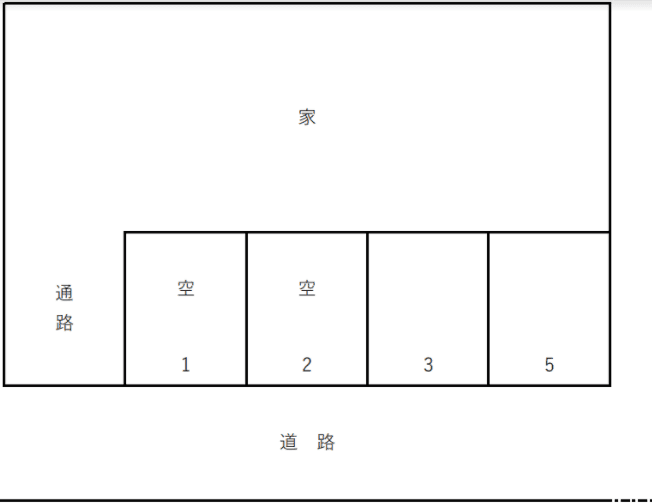 仲村駐車場　の駐車配置図