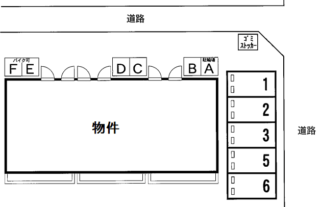 シャルマン習志野駐車場の駐車配置図