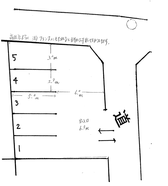 春日弥生4丁目駐車場の駐車配置図