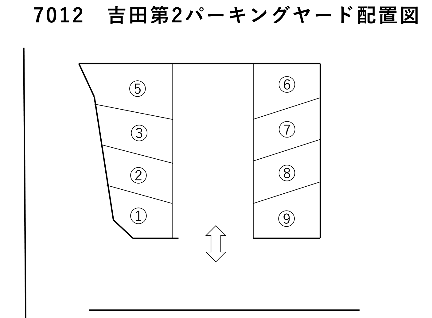 吉田第2パーキングヤードの駐車配置図